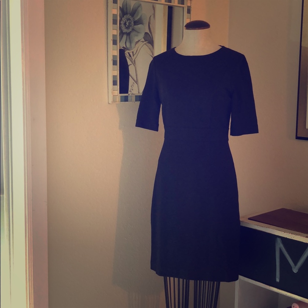 SZ 4 Tina Turk Heather Charcoal Midi Dress office